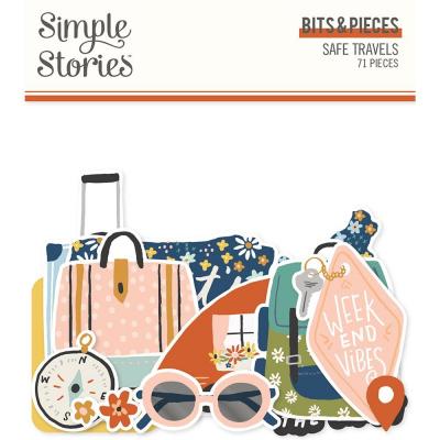 Simple Stories Safe Travels Die Cuts - Bits & Pieces